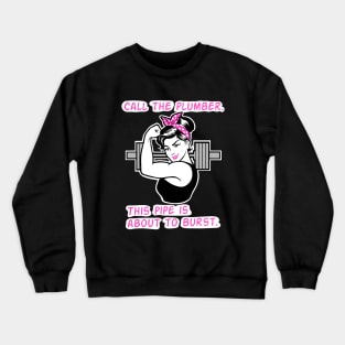 fitness, gym girl, barbell girl, fitness girl Crewneck Sweatshirt